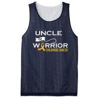 Childhood Cancer Awareness Uncle Of A Warrior Mesh Reversible Basketball Jersey Tank