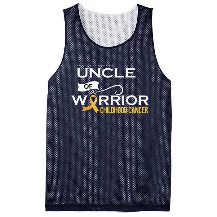 Childhood Cancer Awareness Uncle Of A Warrior Mesh Reversible Basketball Jersey Tank