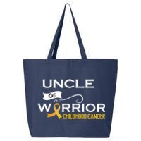 Childhood Cancer Awareness Uncle Of A Warrior 25L Jumbo Tote