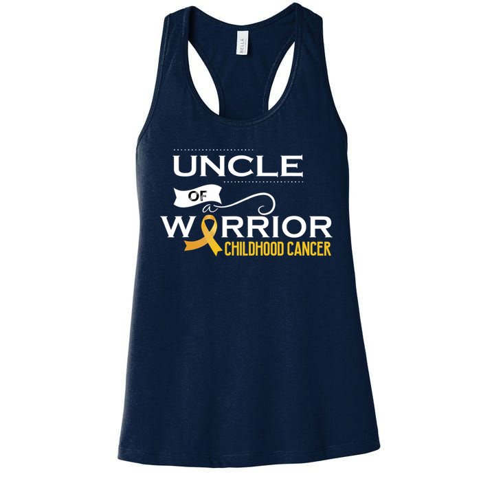 Childhood Cancer Awareness Uncle Of A Warrior Women's Racerback Tank