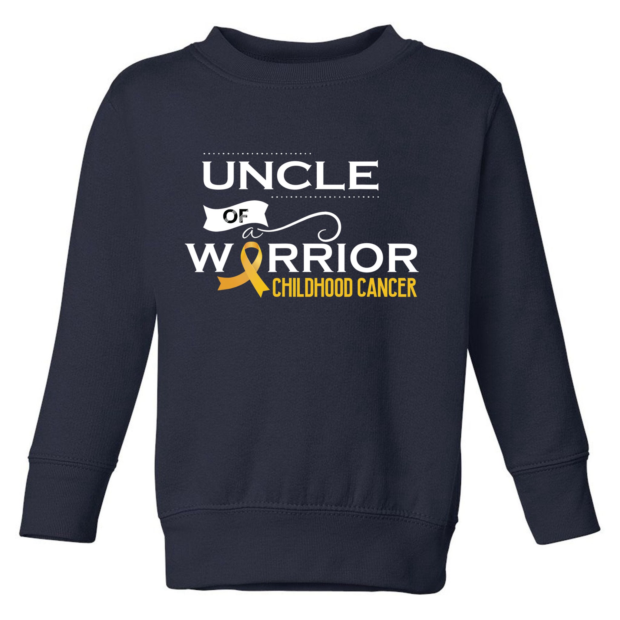 Childhood Cancer Awareness Uncle Of A Warrior Toddler Sweatshirt