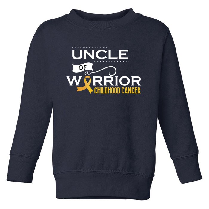 Childhood Cancer Awareness Uncle Of A Warrior Toddler Sweatshirt