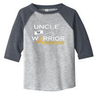 Childhood Cancer Awareness Uncle Of A Warrior Toddler Fine Jersey T-Shirt