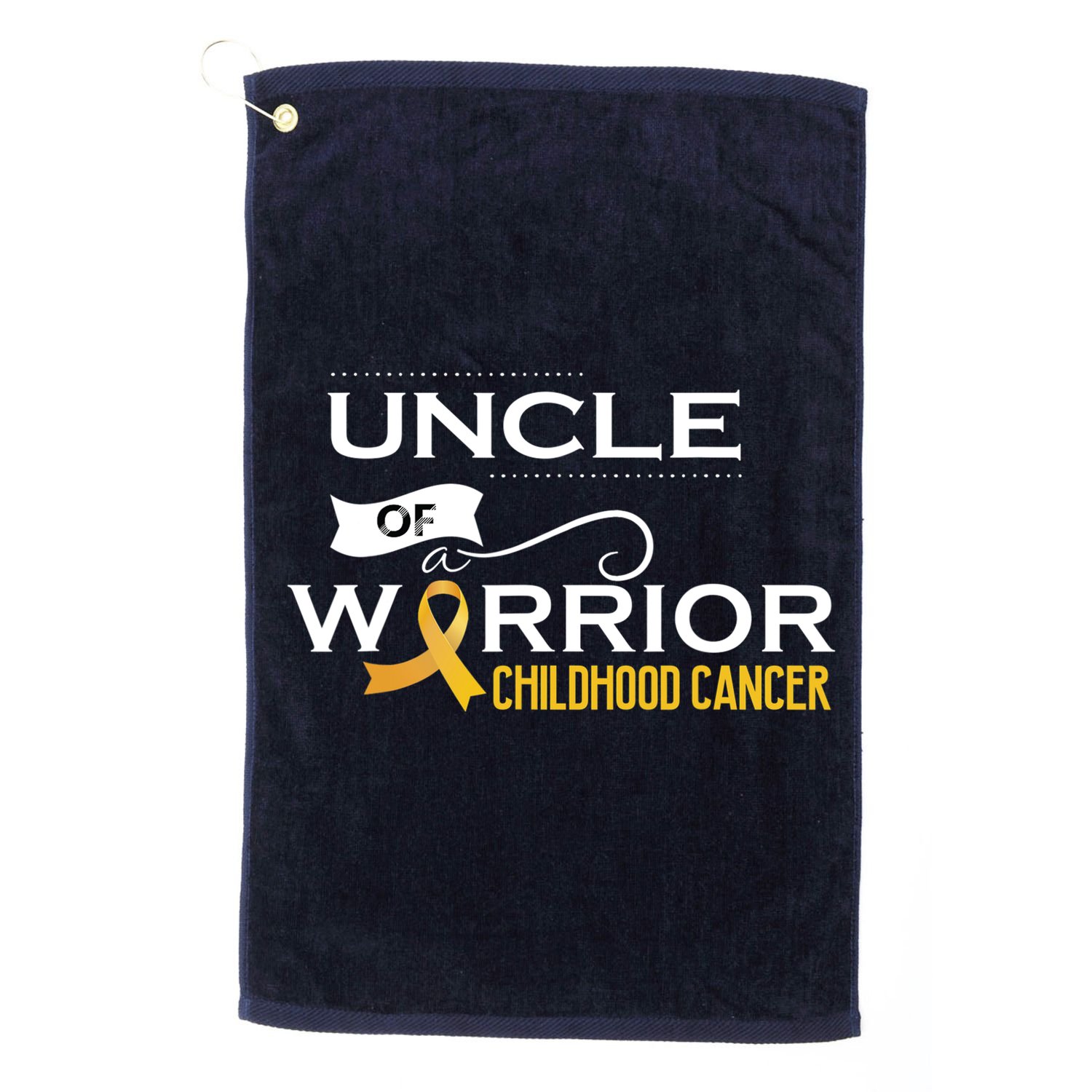 Childhood Cancer Awareness Uncle Of A Warrior Golf Towel