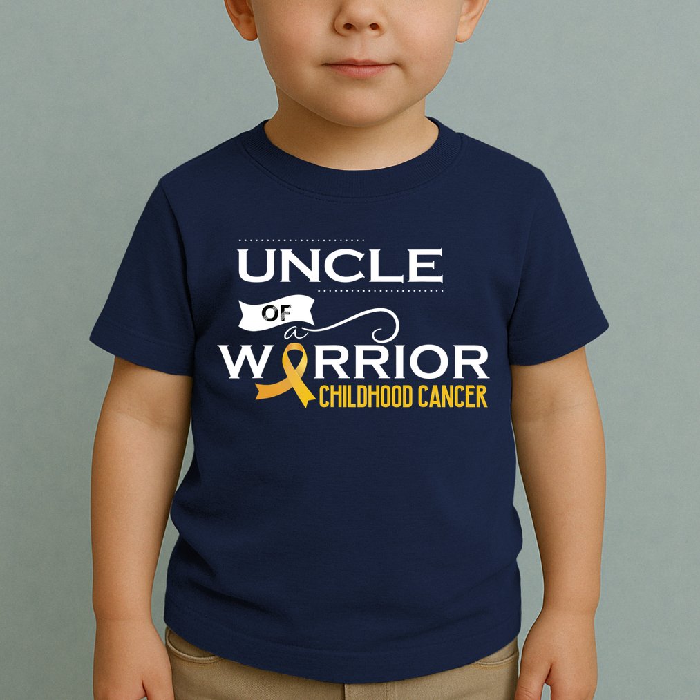 Childhood Cancer Awareness Uncle Of A Warrior Toddler T-Shirt