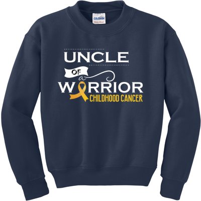 Childhood Cancer Awareness Uncle Of A Warrior Kids Sweatshirt