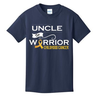 Childhood Cancer Awareness Uncle Of A Warrior Kids T-Shirt