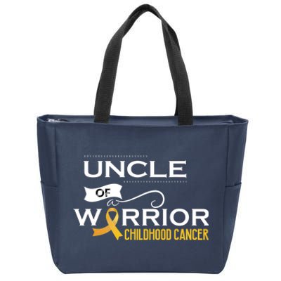 Childhood Cancer Awareness Uncle Of A Warrior Zip Tote Bag