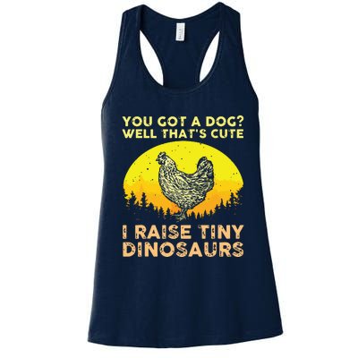 Cool Chicken Art For Men Women Kids Poultry Chicken Farmer Women's Racerback Tank