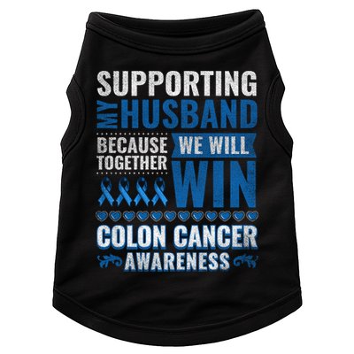Colon Cancer Awareness Colonoscopy Support Husband Gift Doggie Tank