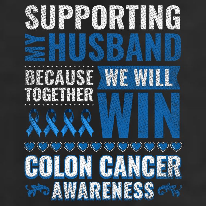 Colon Cancer Awareness Colonoscopy Support Husband Gift Beanie