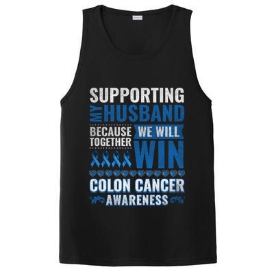 Colon Cancer Awareness Colonoscopy Support Husband Gift PosiCharge Competitor Tank
