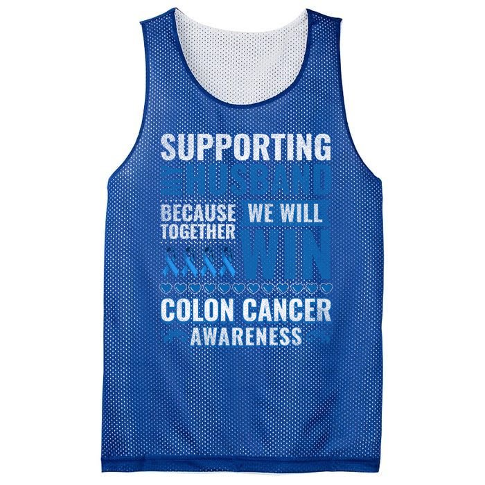 Colon Cancer Awareness Colonoscopy Support Husband Gift Mesh Reversible Basketball Jersey Tank