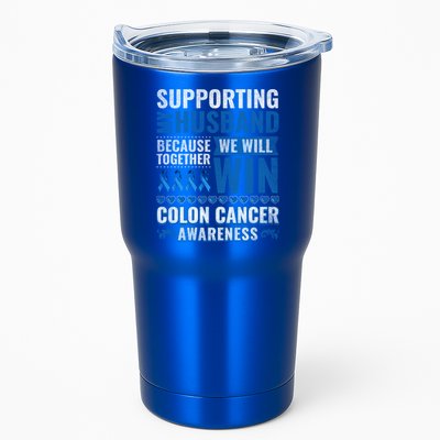 Colon Cancer Awareness Colonoscopy Support Husband Gift Tumbler