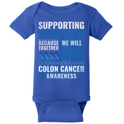 Colon Cancer Awareness Colonoscopy Support Husband Gift Baby Bodysuit
