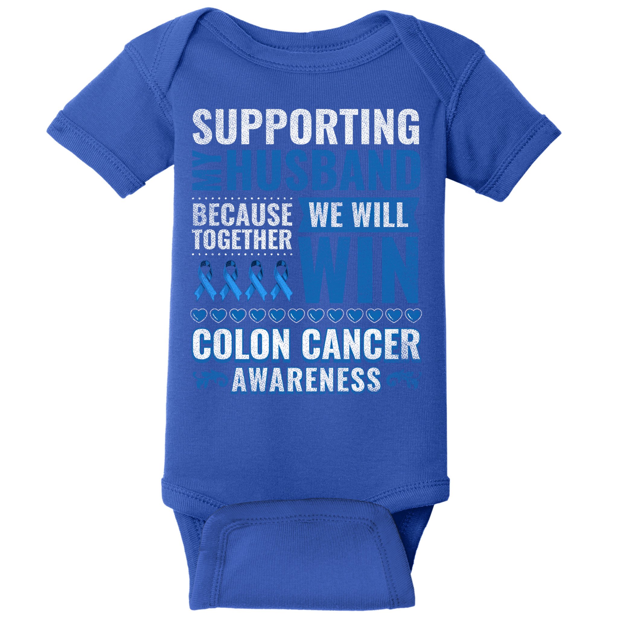 Colon Cancer Awareness Colonoscopy Support Husband Gift Baby Bodysuit