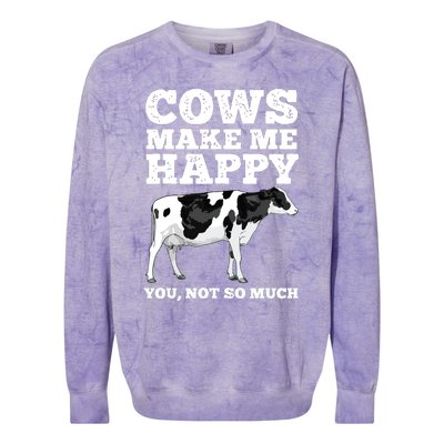 Cool Cow Art For Men Women Cow Farmer Dairy Cows Farm Animal Colorblast Crewneck Sweatshirt