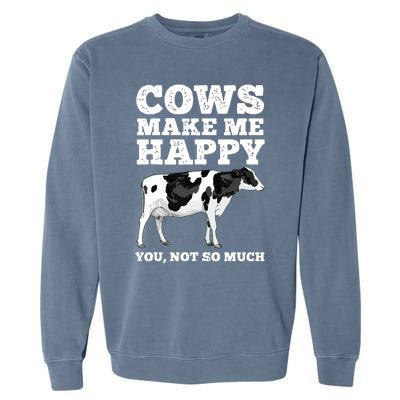 Cool Cow Art For Men Women Cow Farmer Dairy Cows Farm Animal Garment-Dyed Sweatshirt