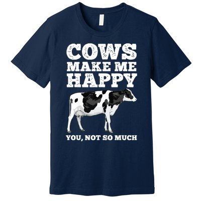 Cool Cow Art For Men Women Cow Farmer Dairy Cows Farm Animal Premium T-Shirt