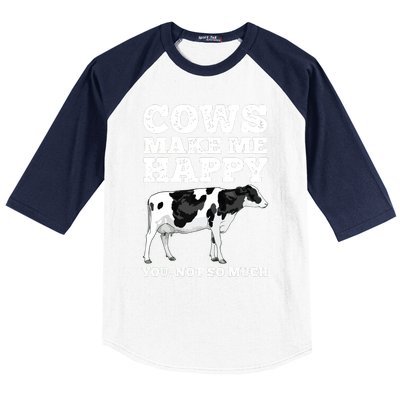 Cool Cow Art For Men Women Cow Farmer Dairy Cows Farm Animal Baseball Sleeve Shirt