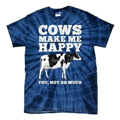 Cool Cow Art For Men Women Cow Farmer Dairy Cows Farm Animal Tie-Dye T-Shirt