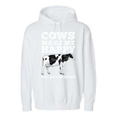 Cool Cow Art For Men Women Cow Farmer Dairy Cows Farm Animal Garment-Dyed Fleece Hoodie