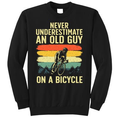 Cool Cycling Art For Men Grandpa Bicycle Riding Cycle Racing Sweatshirt