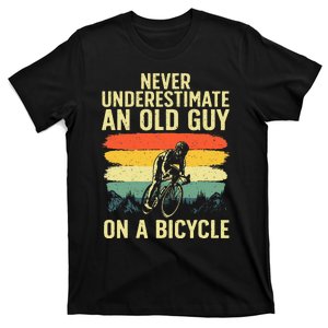 Cool Cycling Art For Men Grandpa Bicycle Riding Cycle Racing T-Shirt