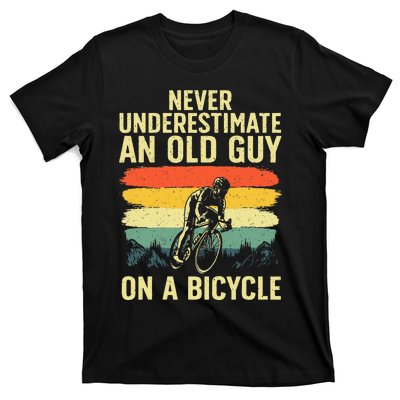 Cool Cycling Art For Men Grandpa Bicycle Riding Cycle Racing T-Shirt