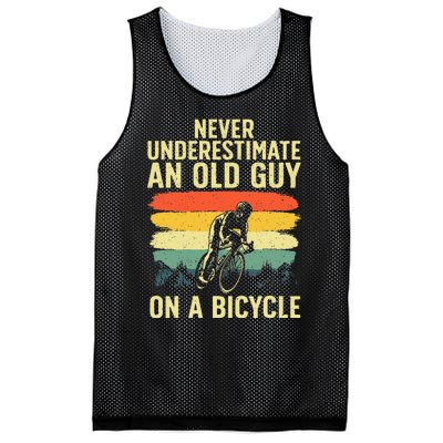 Cool Cycling Art For Men Grandpa Bicycle Riding Cycle Racing Mesh Reversible Basketball Jersey Tank