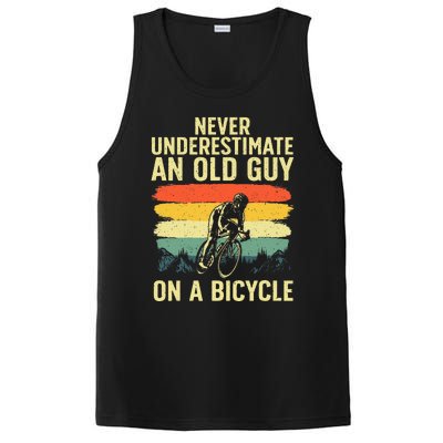 Cool Cycling Art For Men Grandpa Bicycle Riding Cycle Racing PosiCharge Competitor Tank