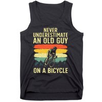 Cool Cycling Art For Men Grandpa Bicycle Riding Cycle Racing Tank Top