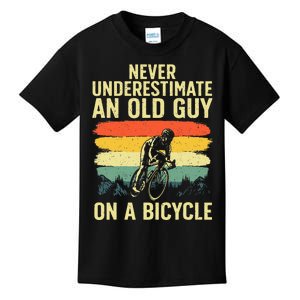 Cool Cycling Art For Men Grandpa Bicycle Riding Cycle Racing Kids T-Shirt