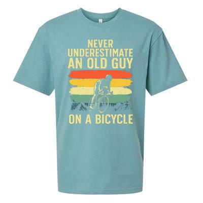 Cool Cycling Art For Men Grandpa Bicycle Riding Cycle Racing Sueded Cloud Jersey T-Shirt