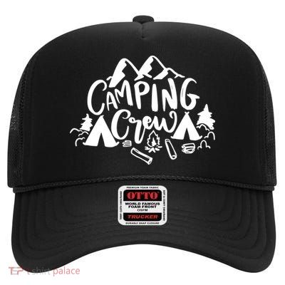 Camping Crew Adventure Mountain High Crown Mesh Back Trucker Hat