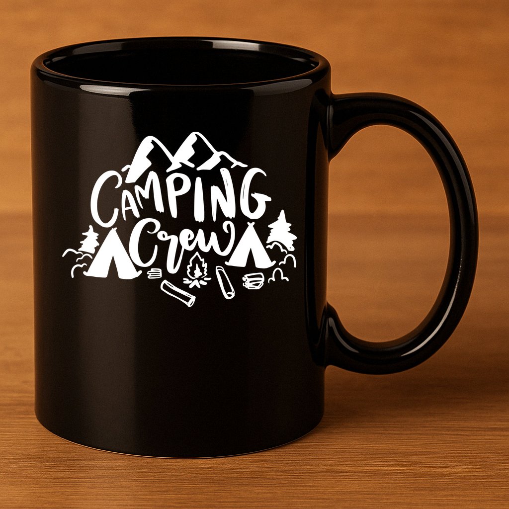 Camping Crew Adventure Mountain 11oz C Handle Ceramic Mug