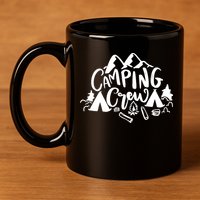 Camping Crew Adventure Mountain 11oz C Handle Ceramic Mug