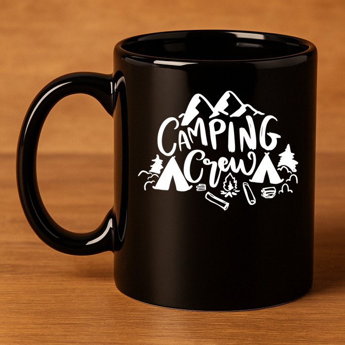 Camping Crew Adventure Mountain 11oz C Handle Ceramic Mug
