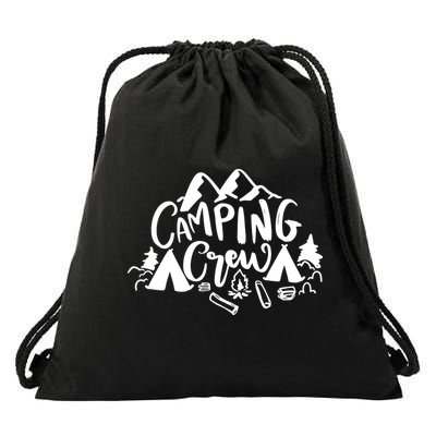 Camping Crew Adventure Mountain Drawstring Bag