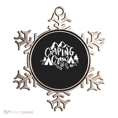 Camping Crew Adventure Mountain Metallic Star Ornament