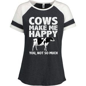 Cool Cow Art For  Cow Farmer Dairy Cows Farm Animal Enza Ladies Jersey Colorblock Tee