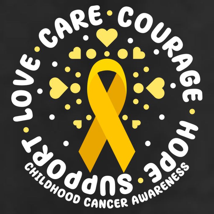 Childhood Cancer Awareness Support Family Garment-Dyed Heavyweight T-Shirt