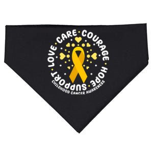 Childhood Cancer Awareness Support Family USA-Made Doggie Bandana