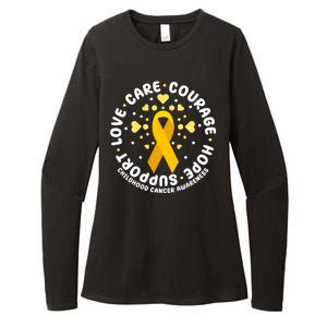 Childhood Cancer Awareness Support Family Womens CVC Long Sleeve Shirt