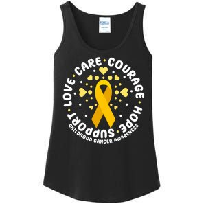 Childhood Cancer Awareness Support Family Ladies Essential Tank