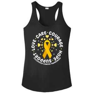 Childhood Cancer Awareness Support Family Ladies PosiCharge Competitor Racerback Tank