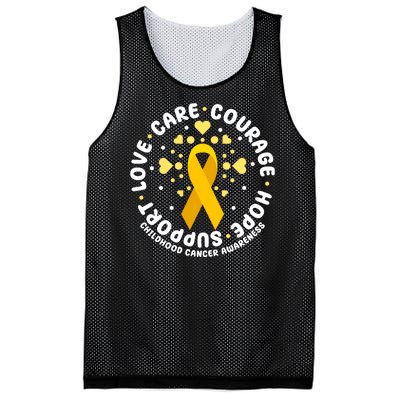 Childhood Cancer Awareness Support Family Mesh Reversible Basketball Jersey Tank