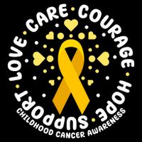 Childhood Cancer Awareness Support Family Cooling Performance Long Sleeve Crew