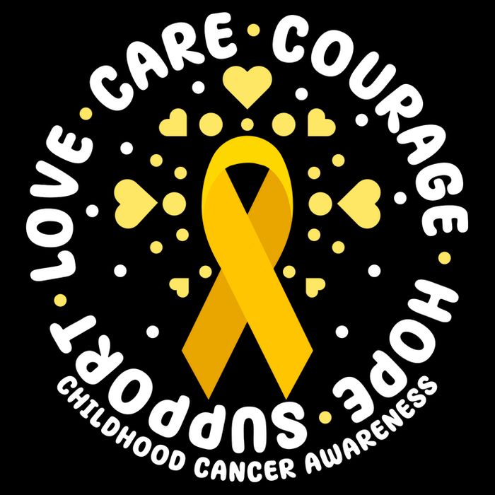 Childhood Cancer Awareness Support Family Cooling Performance Long Sleeve Crew