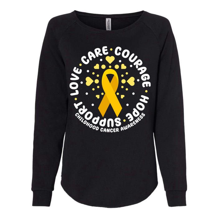 Childhood Cancer Awareness Support Family Womens California Wash Sweatshirt